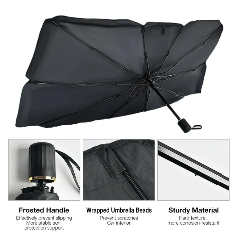 Home Times Windshield Sun Shade Foldable Umbrella Reflective Sunshade for  Car Front Window Blocks UV Rays Heat Keep Vehicle Cool, Fits Most Vans SUVs