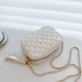 thumbnail image 4 of Sacs à Bandoulière Mode Rivets en Cuir pour Femmes avec Franges Petit Sac à Main (Blanc), 4 of 10