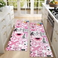 thumbnail image 4 of Kitchen Rugs Sets Of 2,Pink Breast Cancer Anti Fatigue Kitchen Mat Rugs Non Slip Washable,Decorative Kitchen Floor Mats for Kitchen,Sink,Laundry,17"X47", 4 of 5