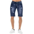 thumbnail image 2 of TAIAOJING Men's Shorts Jeans Summer Ripped Personality Retro High Stretch Denim Pants, 2 of 9
