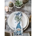 thumbnail image 2 of Blue Gnomes Christmas Cloth Napkins Set of 4 Reusable Dinner Napkins, Xmas Balls Tree Snowflake Wooden Cocktail Napkin Washable Table Napkins for Wedding/Holiday Party/Baby Shower 20"x20", 2 of 7