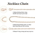 thumbnail image 4 of 10Pcs 10 Styles Brass Paperclip & Cable & Box & Satellite & Bar Link Chain Necklaces Set Rose Gold 17.71~17.91 inch(45~45.5cm) 1Pc/style, 4 of 8