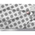 thumbnail image 2 of Soimoi Poly Georgette Fabric Leaves & Snowflake Artistic Printed Craft Fabric by the Yard 42 Inch Wide, 2 of 3