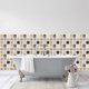 thumbnail image 2 of Mosaico de azulejos de membrana cúbica esmerilada, adhesivo de pared decorativo e impermeable para bricolaje., 2 of 5