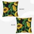 thumbnail image 3 of Bingfone Sunflower 1 Linen Throw Pillow Covers Cushion Case Pocket Button Vintage Farmhouse Pillowcase for Sofa Couch Bed 16"x16", 3 of 9