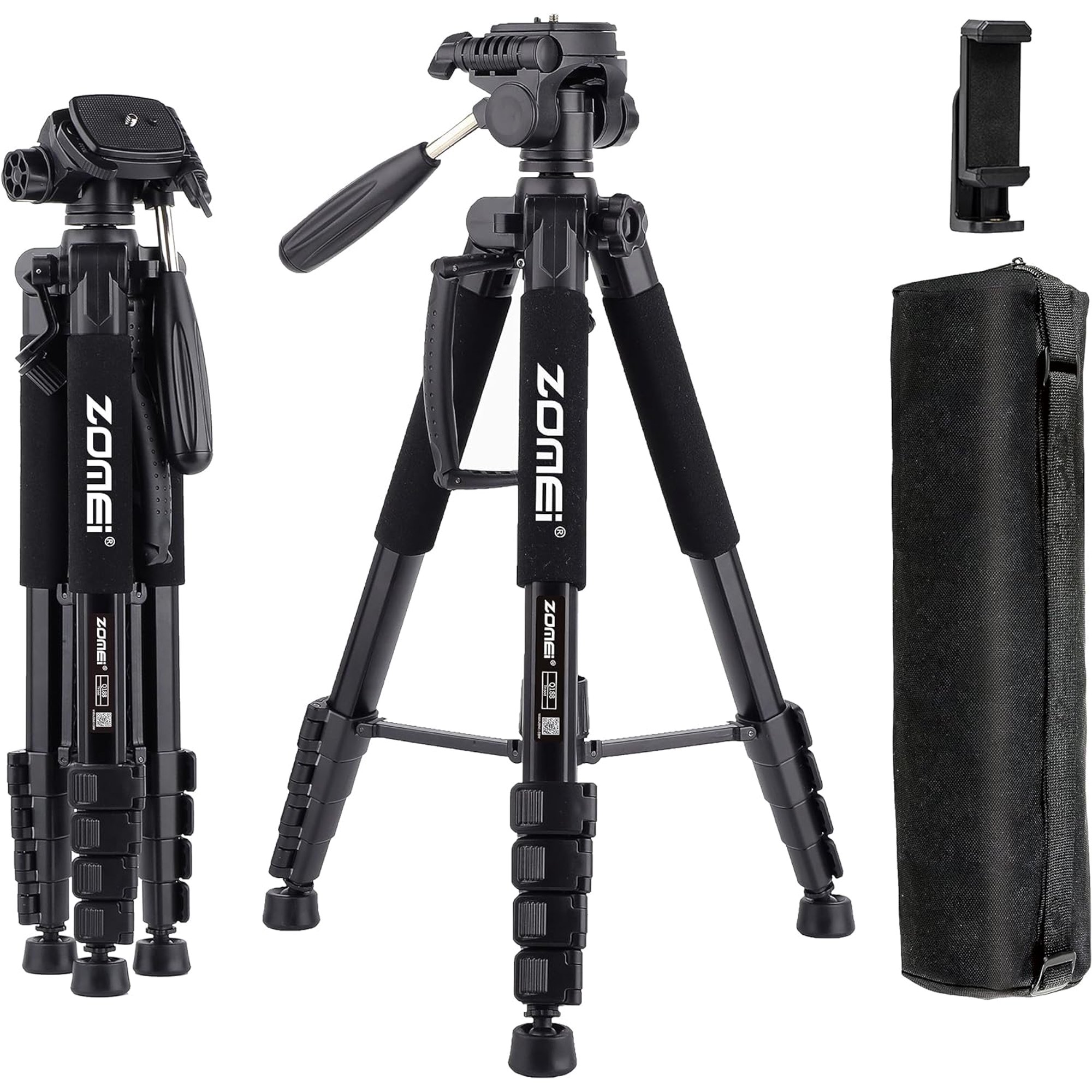 Zomei 74" Q188 Travel Aluminium Tripod Monopod With Ball Head for DSLR Camera