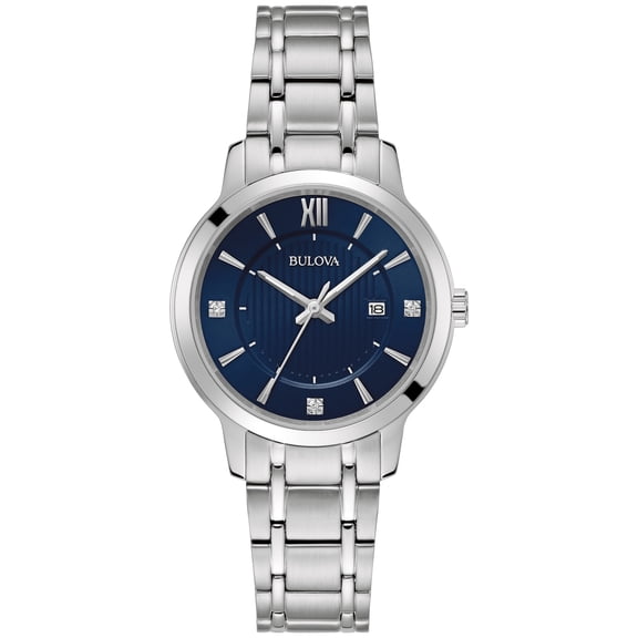 Bulova Women's Stainless Steel Diamond Accent Watch - 96P235
