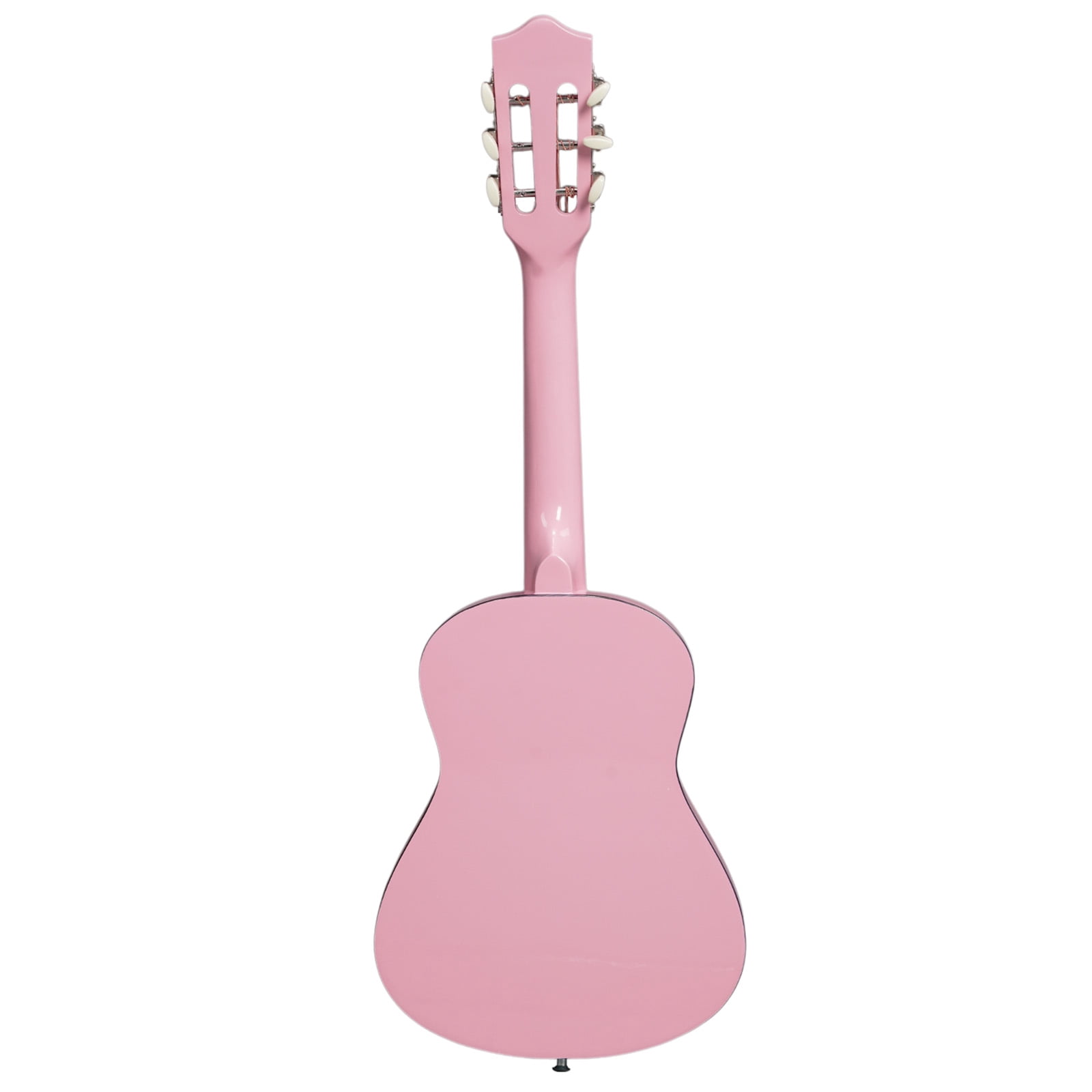 30in Round Acoustic Guitar with Picks, Strings, Capo, Case, Tuner, and Strap - Light Pink