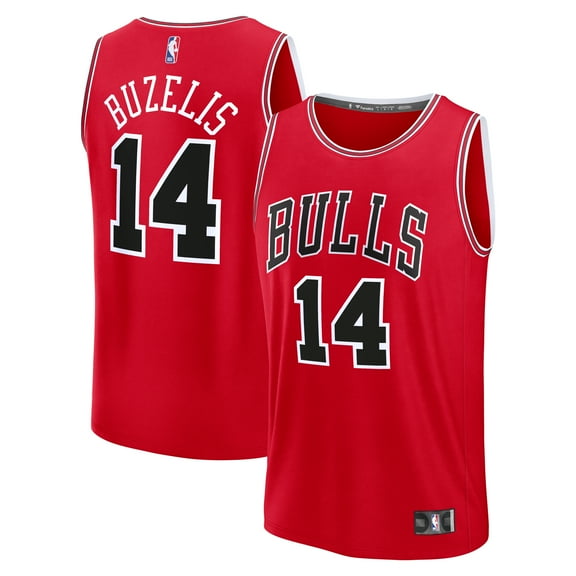 Youth Fanatics Matas Buzelis Red Chicago Bulls Fast Break Replica Player Jersey - Icon Edition
