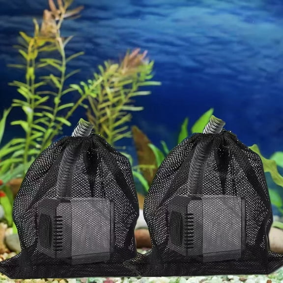 2PCS Large Pump Barrier Bag,12.2" x 15.9" Pond Pump Filter Bag, Nylon Mesh Bag for Water Ponds Swimming Pool Filters
