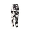 thumbnail image 2 of Komoo Female Colorblock Skull Baggy Sweatpants Pockets High Waist Joggers Pants Contrast Color Sporty Athletic Lounge Trousers S/M/L/XL, 2 of 9