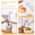 thumbnail image 4 of Stainless Steel Neptune Fruit Fork Dessert Set Base Tableware Holder and Forks Birthday Gifts, 4 of 6