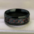 thumbnail image 7 of ringheart Black Matching Rings His Her Ring Sets Couple Rings Red CZ Women Wedding Ring Sets for Him and Her Men and Women Ring, 7 of 7