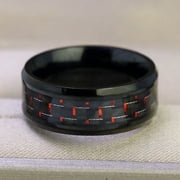 ringheart Black Matching Rings His Her Ring Sets Couple Rings Red CZ Women Wedding Ring Sets for Him and Her Men and Women Ring