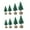 Green, variant on Visland 8PCS Artificial Mini Christmas Trees, Sisal Trees with Wood Base Bottle Brush Trees for Christmas Table Top Decor Winter Crafts Ornaments
