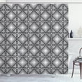 thumbnail image 1 of Ambesonne Contemporary Shower Curtain, Geometric Mosaic Shape, 69"Wx84"L, Black and White, 1 of 3