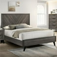 thumbnail image 2 of Furniture of America Hean Chevron Pattern Wood Panel King Bed in Gray, 2 of 4