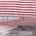 thumbnail image 5 of Throw Pillow Covers 26x26 - Decorative Pillows for Couch Set of 2 Rustic Linen Striped Cushion Cover Soft Large Pillowcase for Bedding Decor, Sofa, Outdoor Farmhouse Home Fall Colored Red, 5 of 6