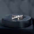thumbnail image 6 of Rosec Jewels Natural Diamond Promise Ring for Women - Diamond Crossover Ring - HI-SI Quality - Ready to Gift for Valentines, 10K White Gold, US 11.50, 6 of 9