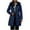 Navy, variant on Long Puffer Coat Women Hooded Winter Quilted Jackets Thicken Fleece Lined Parka Warm Down Jacket Windproof Outerwear
