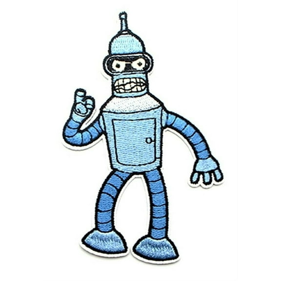 Futurama Bender Character 4 Inches Tall Embroidered Iron On Patch