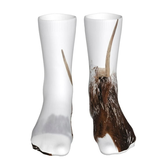 KLL Yak Print Womens Crew Socks Athletic Middle Tube Long Socks Novelty Socks Gifts For Men