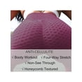 thumbnail image 5 of Women's High Waisted Ruched Yoga Pants Tummy Control Textured Leggings Butt Lifting Anti Cellulite Stretchy Tights, 5 of 6