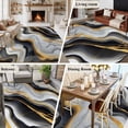 thumbnail image 6 of 8x10 Washable Area Rug, Abstract Marble Non-Slip Extra Large Rectangle Rug for Living Room Bedroom, Modern Black Gold Texture Simple Style Indoor Floor Mat for Home Decor, 6 of 9