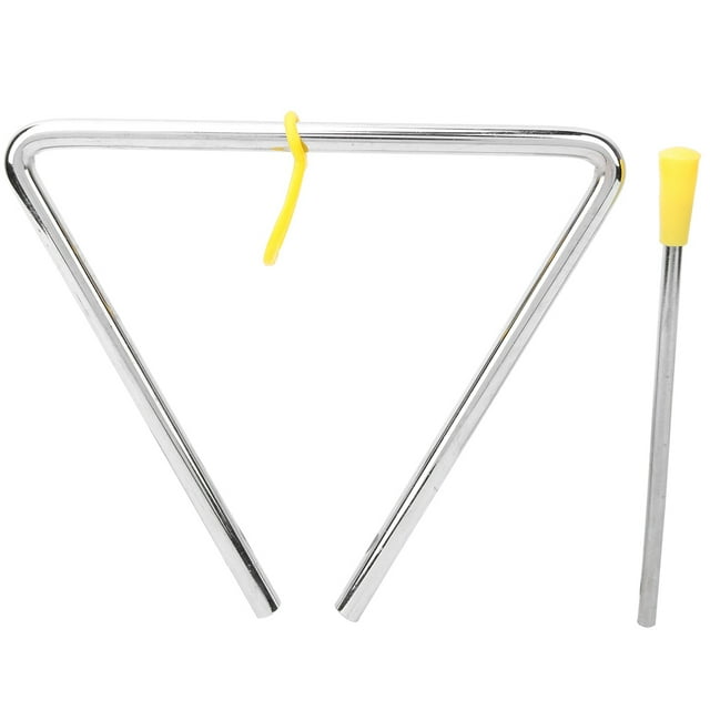 Triángulo de acero musical de 6 pulgadas con percusión manual, instrumento triangular de iluminaciónón musical, instrumento triangular de ritmo