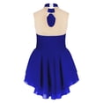 thumbnail image 4 of Vestido ajustado para niñas con brillantes diamantes de imitación para gimnasia, patinaje artístico, maillot de ballet con lentejuelas, traje de danza lírica, 4 of 5