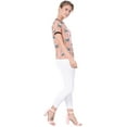 thumbnail image 4 of INSPIRE CHIC Women's Short Sleeve Contrast Cartoon Cat Pet Print Tee Ringer T-shirt Tops, 4 of 6