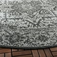 thumbnail image 3 of SAFAVIEH Beach House Kestrel Medallion Indoor/Outdoor Runner Rug, Light Grey/Charcoal, 2'2" x 8', 3 of 4