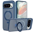 thumbnail image 1 of Asuwish Phone Case for Google Pixel 9 Pro XL/10 Pro XL Tempered Glass Screen Protector Magnetic Bracket stand Translucent Shockproof Protective Cell Cover Pixel9ProXL Pixel10ProXL Nine Women Men Blue, 1 of 7