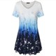 thumbnail image 1 of Pntutb - Camiseta holgada de gran tamaño con degradado de cuello redondo para mujer Pntutb Pntutb-193, 1 of 2