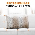 thumbnail image 4 of Throw Pillows Cheer Collection, piel sintética con estampado de leopardo de las nieves, 4 of 8