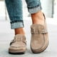 thumbnail image 2 of Zuecos cómodos informales para mujer, sandalias sin cordones de gamuza, zapatos de verano para el hogar y la oficina Sailing Electrónica, 2 of 3