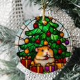 thumbnail image 2 of Hamster Stained Glass Ornaments, Hamster Ornament,Hamster Christmas Tree Ornament, Hamster Xmas Decorations gmM2Y9, 2 of 5
