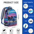 thumbnail image 6 of Hawaii Tropical Wind Palm Leaves Backpack: Perfect Gift for Students, Durable Lightweight Laptop Daypack for High School College, Large Capacity Bookbag for Campus Commute, 6 of 6