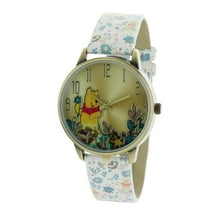 Cute Classic look Disney Winnie The Pooh Printed Band Watch Enjoy Picking flower  WP5037-AB
