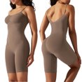 thumbnail image 3 of FITOP Women Slimming Bodysuits Shapewear Tops Solid Sexy Sleeveless Short Leotards Bodycon Jumpsuit, 3 of 5