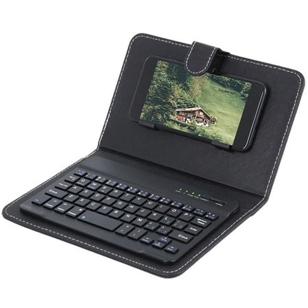 Kiplyki Wholesale Mini Portable Leather Wireless Blueteeth Keyboard for iPhone for Android Phone