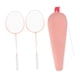 thumbnail image 3 of Juego de raquetas de bádminton luminosas que brillan en la oscuridad con mango antideslizante para uso en interiores y exteriores. Rosa, 3 of 9