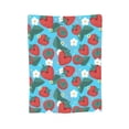 thumbnail image 2 of LNWH Cute Red Strawberry Art Pattern Throw Blanket, Fluffy Soft Cozy Bed Flange Plush Blankets, 80"x60", 2 of 8