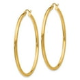 thumbnail image 2 of Boucles d'Oreilles Créoles Tube 2,5 mm en Or Jaune 14k Rondes Classiques, 2 of 7