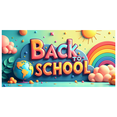 thumbnail image 4 of LUUFILx Back to School Backdrop Background Rainbow Globe Decoration for Classroom Parties Event Supplies Banner Student Gathering Academic Celebration, 4 of 8