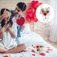 thumbnail image 2 of Artificial Flowers Bouquet Romantic Wedding Small Bridal Bouquet Home Office Bouquet Table Decor, 2 of 3