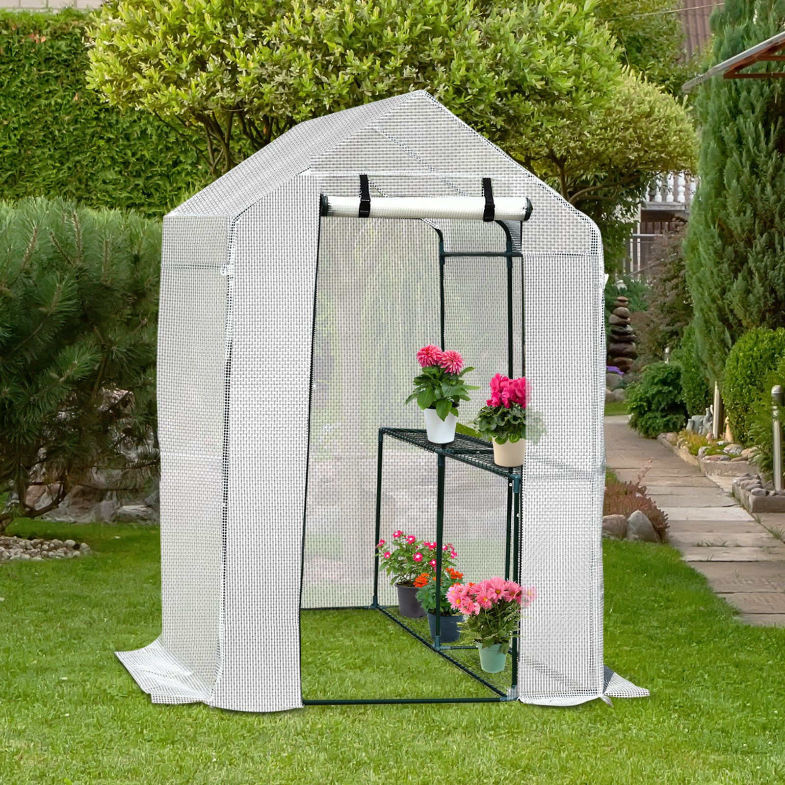 Walkin Plant Greenhouse Rollup Door w/ 2 shelves Walmart Canada