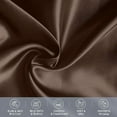 thumbnail image 4 of Elegant Comfort 6-PACK Cooling Viscose Satin Pillowcase Set with Hidden Zipper closure, Silky Smooth for Hair and Skin Care Standard/Queen,Chocolate Brown, 4 of 7