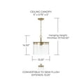 thumbnail image 4 of Capital Lighting 246812BN Mason 13" Wide Semi-Flush Ceiling Fixture / Pendant - Nickel, 4 of 7
