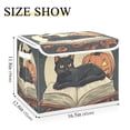 thumbnail image 5 of Yayeee Collapsible Cube Storage Bin with Lid Fabric Closet Decorative Basket with Handles, Black Halloween Cat, 5 of 7